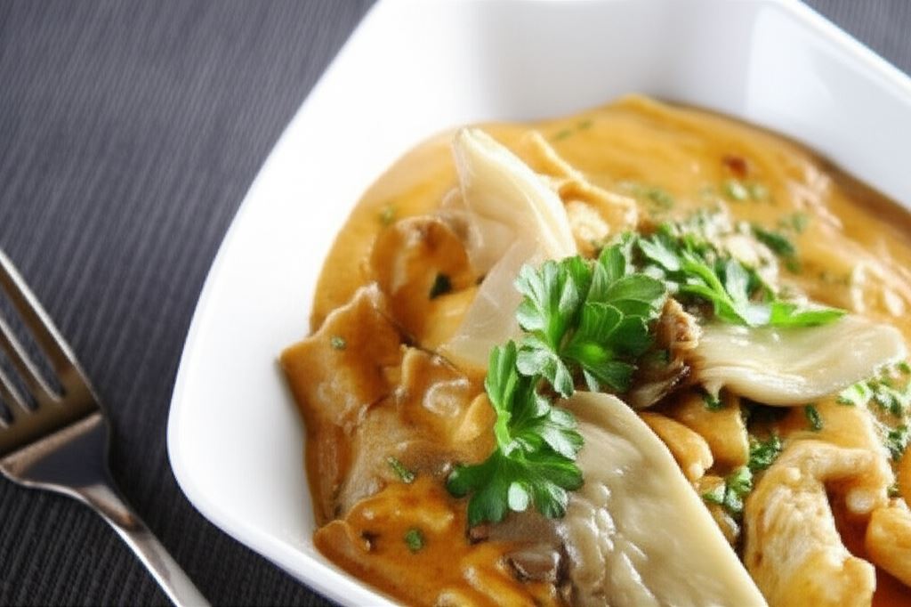 A la Stroganoff z boczniakami