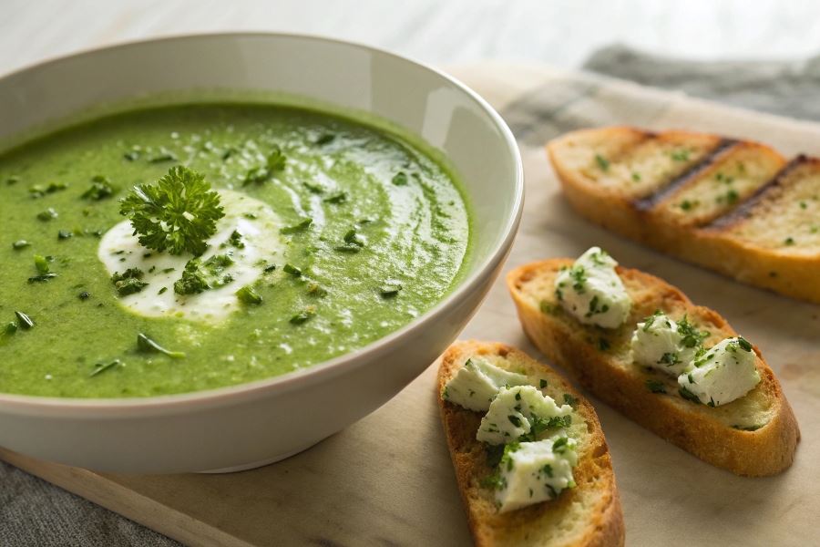 Aksamitna zupa z bobu