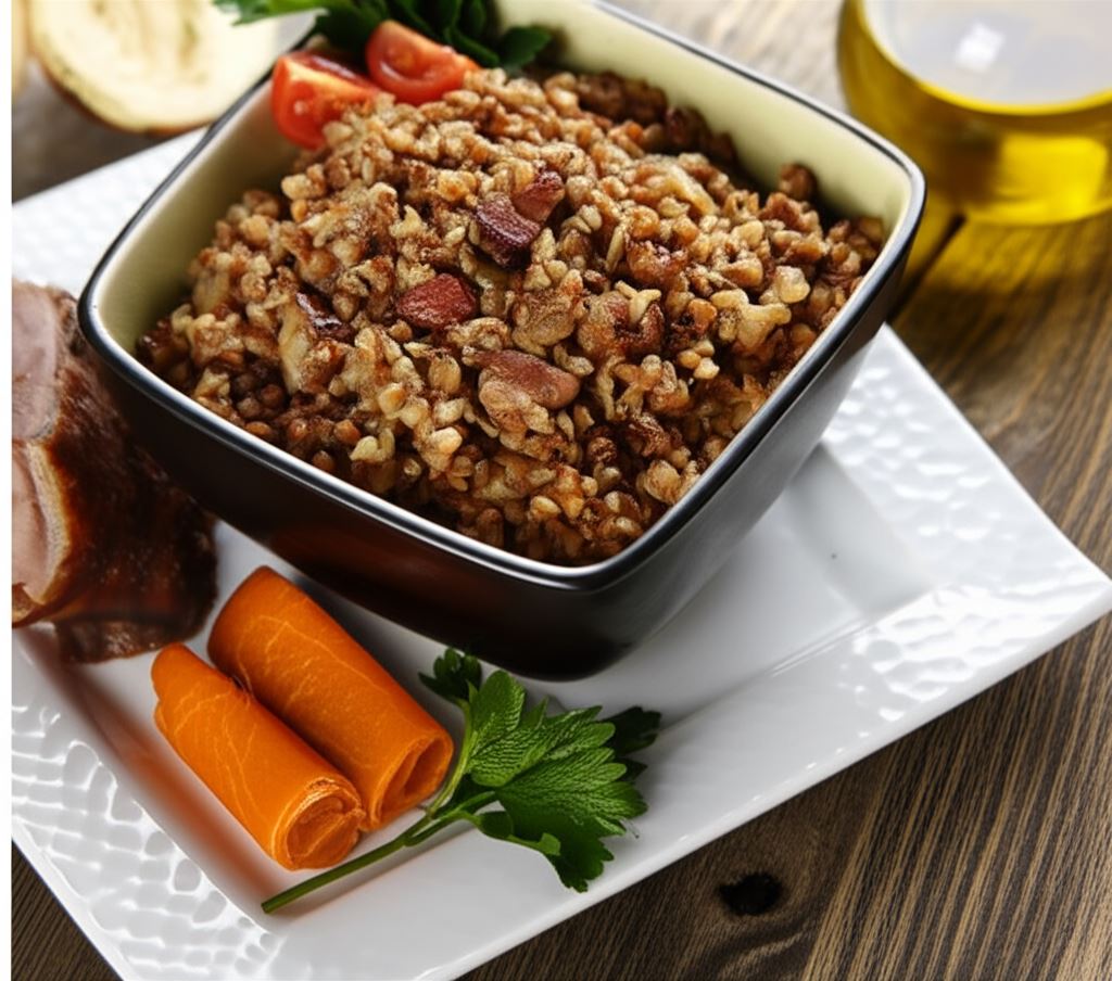 Aromatyczna kasza gryczana z boczkiem wędzonym