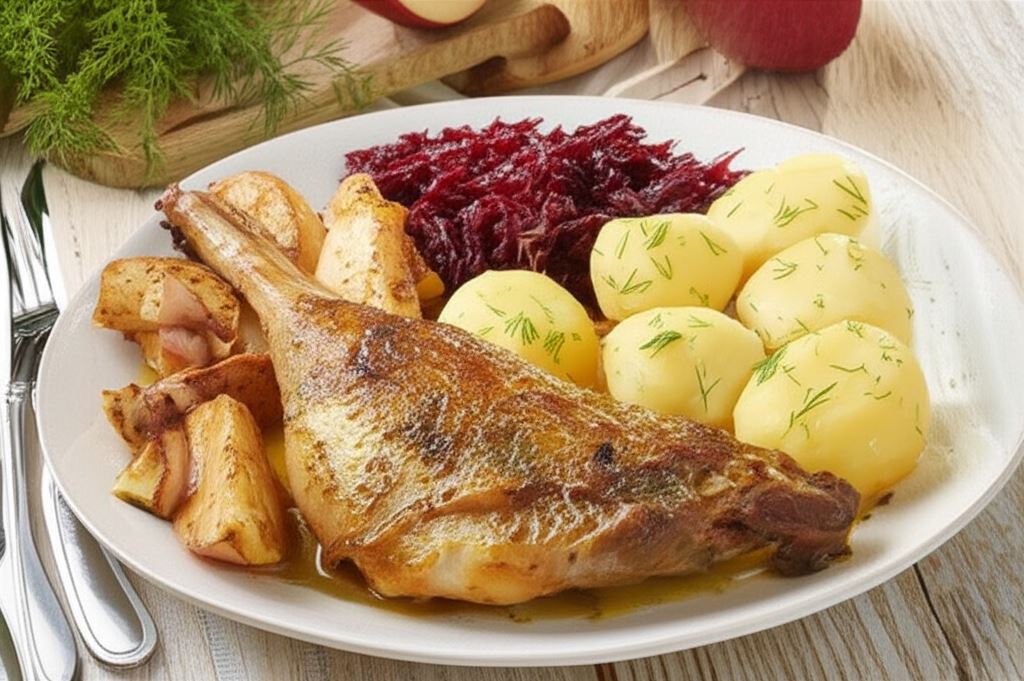 Aromatyczna pieczona gęś