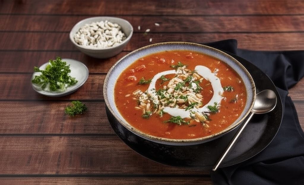 Aromatyczna zupa pomidorowa z ryżem