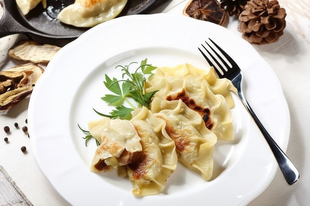 Aromatyczne pierogi z leśnymi grzybami i ziemniakami