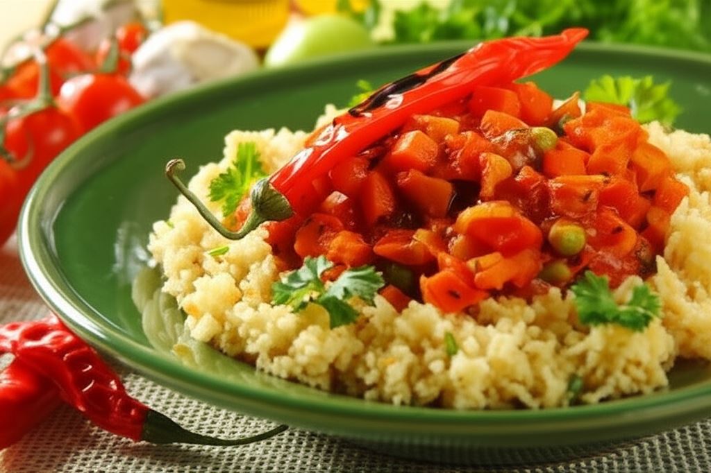 Aromatyczny kuskus z warzywami na ostro