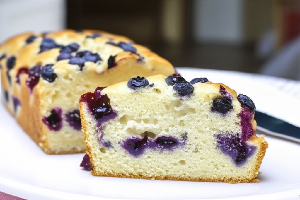 Babka jogurtowa z jagodami