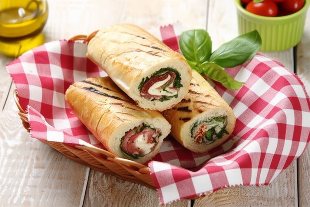 Bagietka faszerowana szynką parmeńską