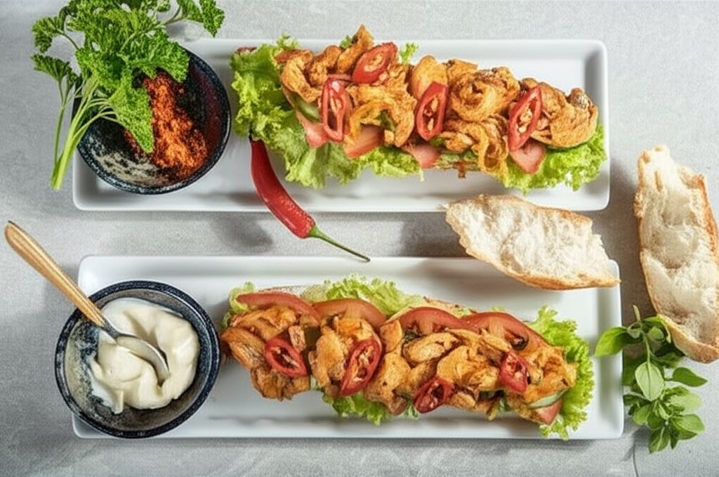 Bagietka serowa z kurczakiem