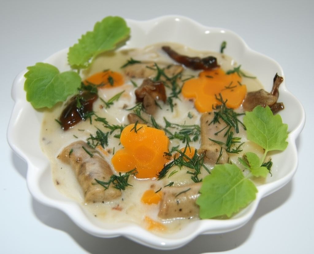 Barszcz biały na grzybowo