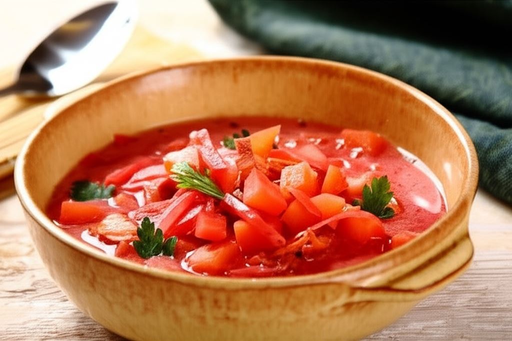 Barszcz czerwony z kurczakiem