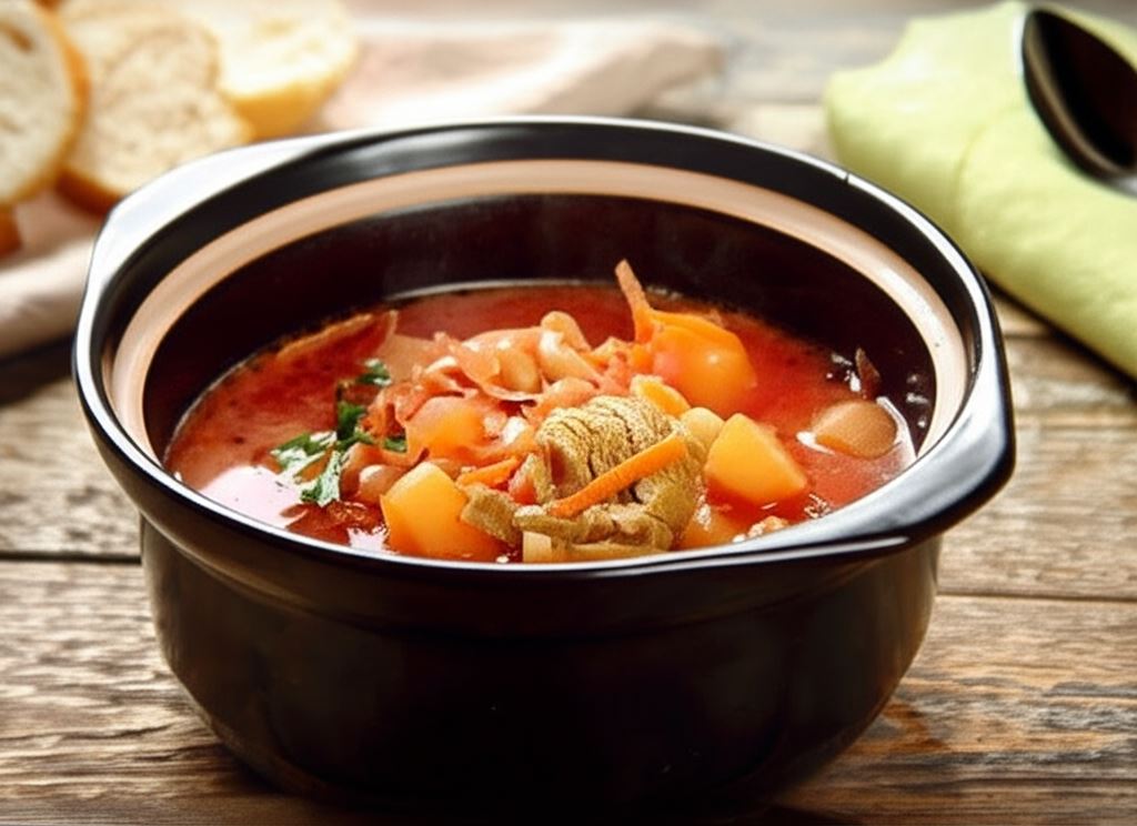 Barszcz ukraiński z pomidorami