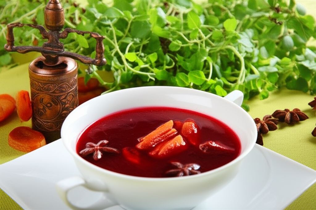 Barszcz z morelami i anyżkiem