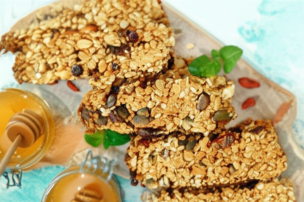 Batoniki do szkoły z ziaren i płatków owsianych