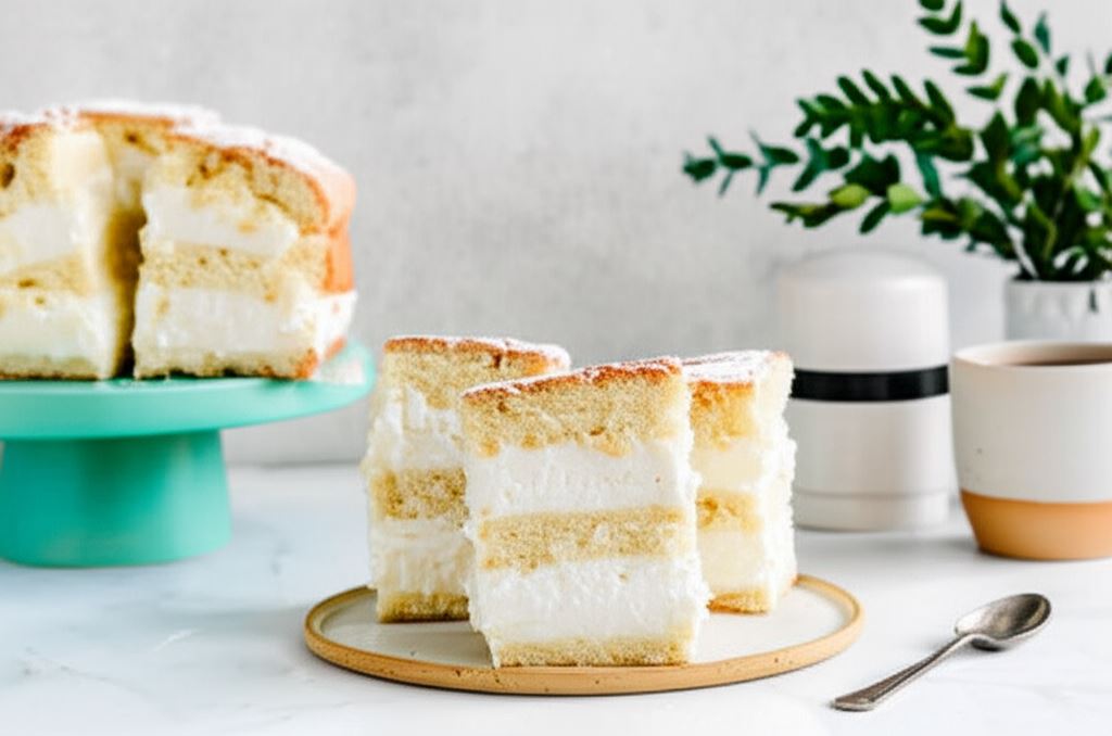 Biszkopt z masą jogurtową