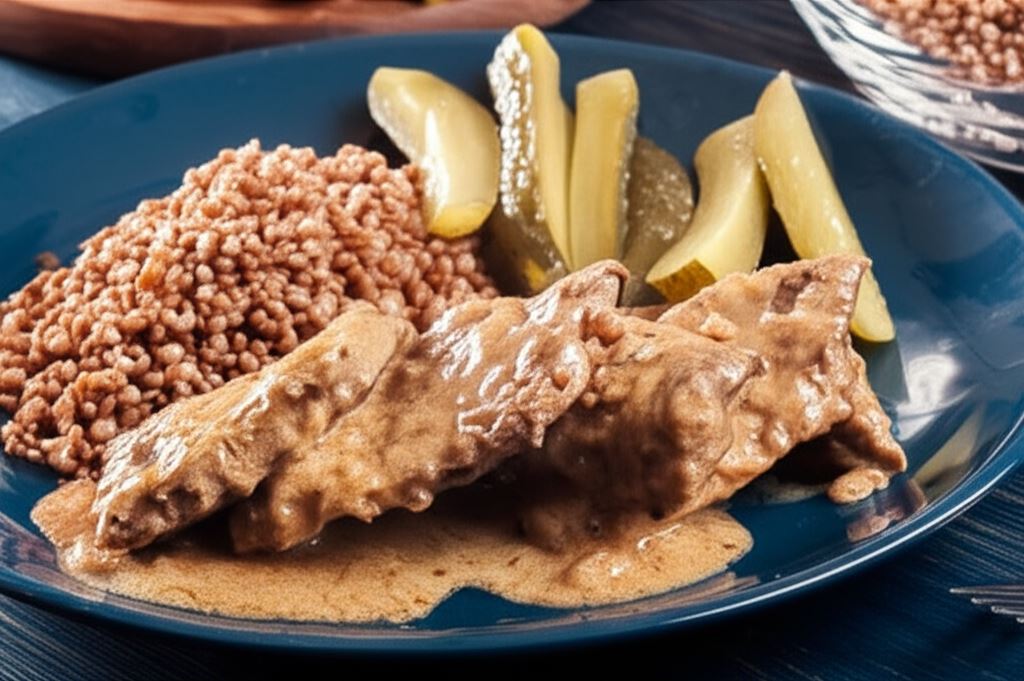 Bitki wołowe w sosie musztardowym