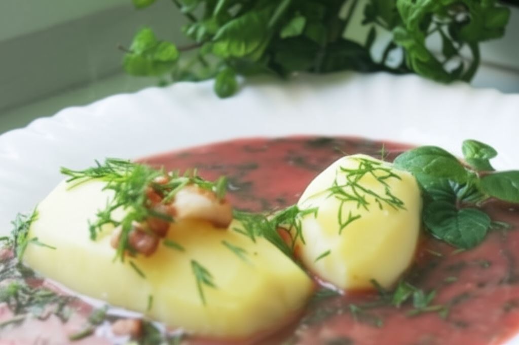 Botwinka z ziemniakami