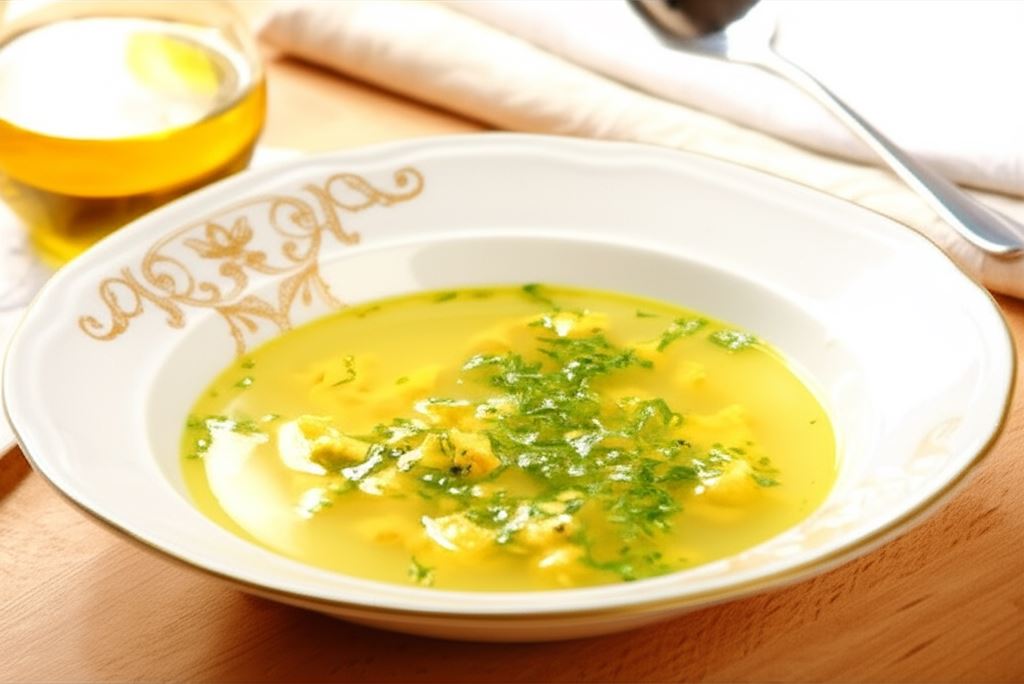 Bulion z lanymi kluseczkami