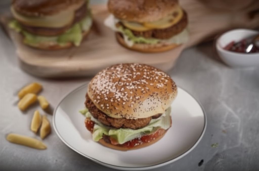 Burger po góralsku z żurawiną