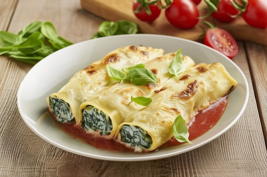 Cannelloni ze szpinakiem i ricottą