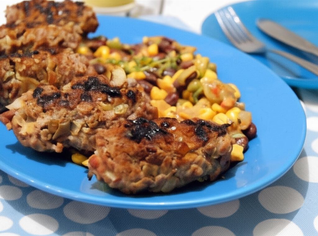 Cevapcici winne z sałatką