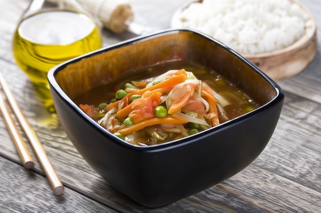 Chiński kociołek pełen warzyw