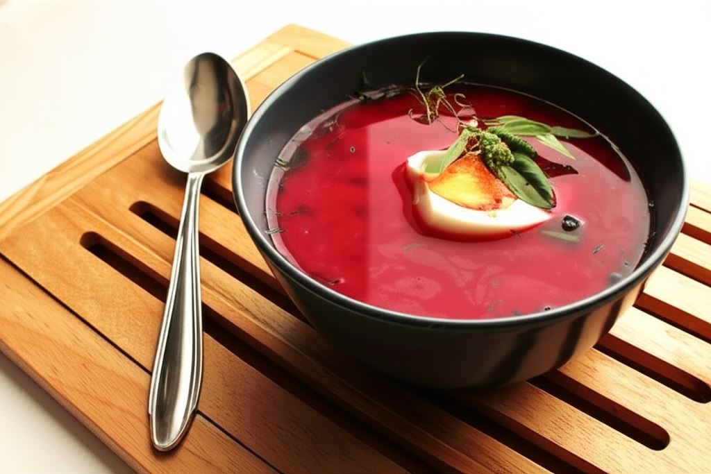 Chłodnik z botwinki i młodego szpinaku