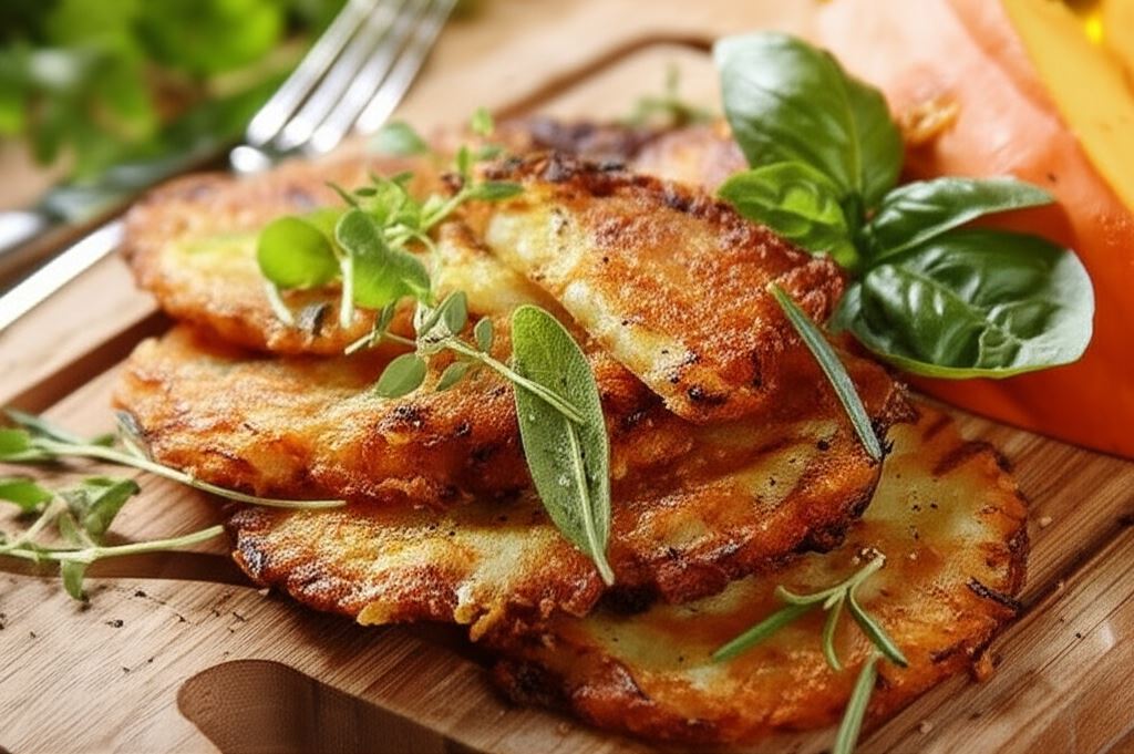 Chrupiące placki z dyni i sera