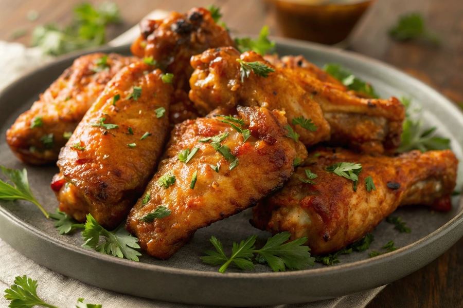 Chrupiące skrzydełka na ostro