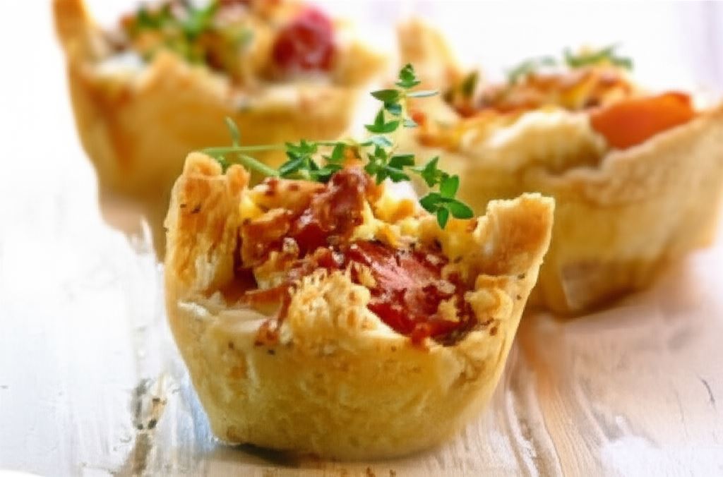 Ciasteczka z wędzonym kurczakiem i czosnkiem