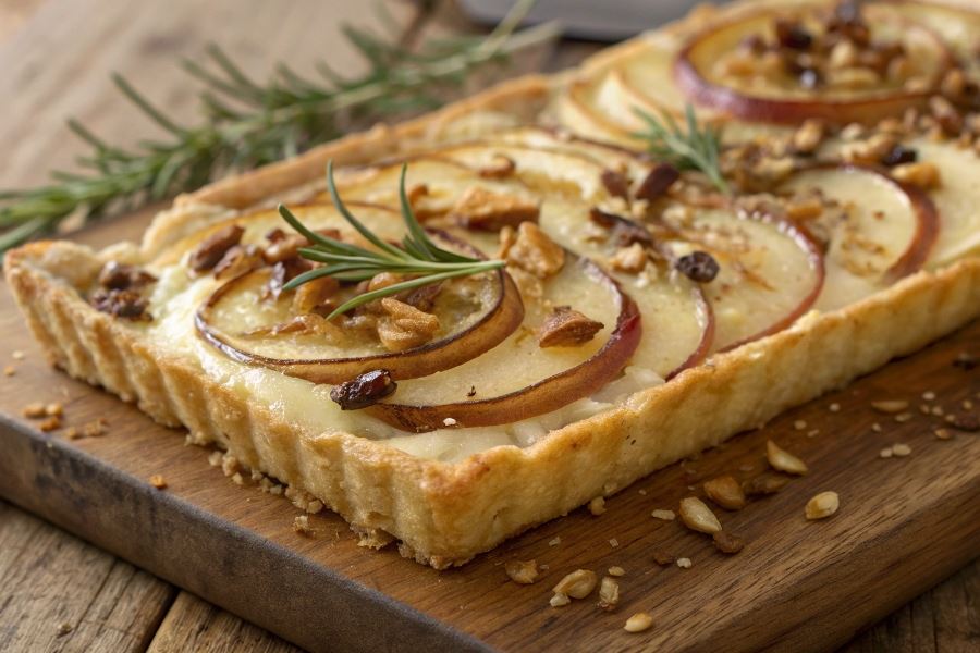 Ciasto cebulowe z jabłkami