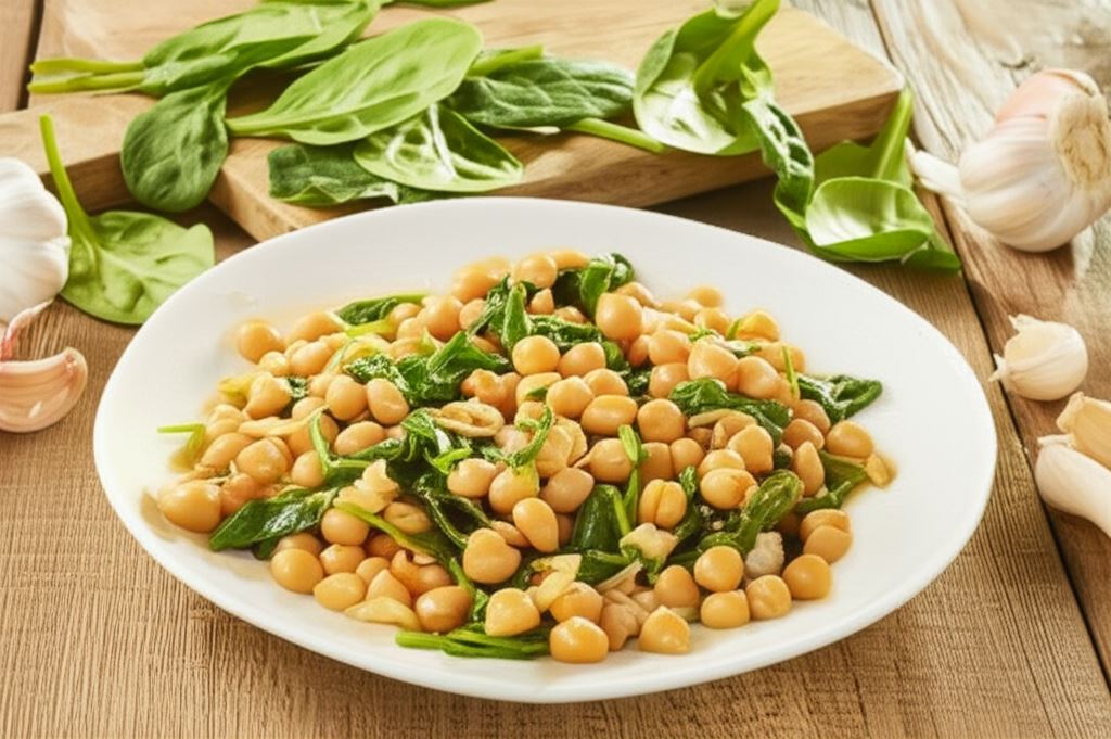 Ciecierzyca ze szpinakiem