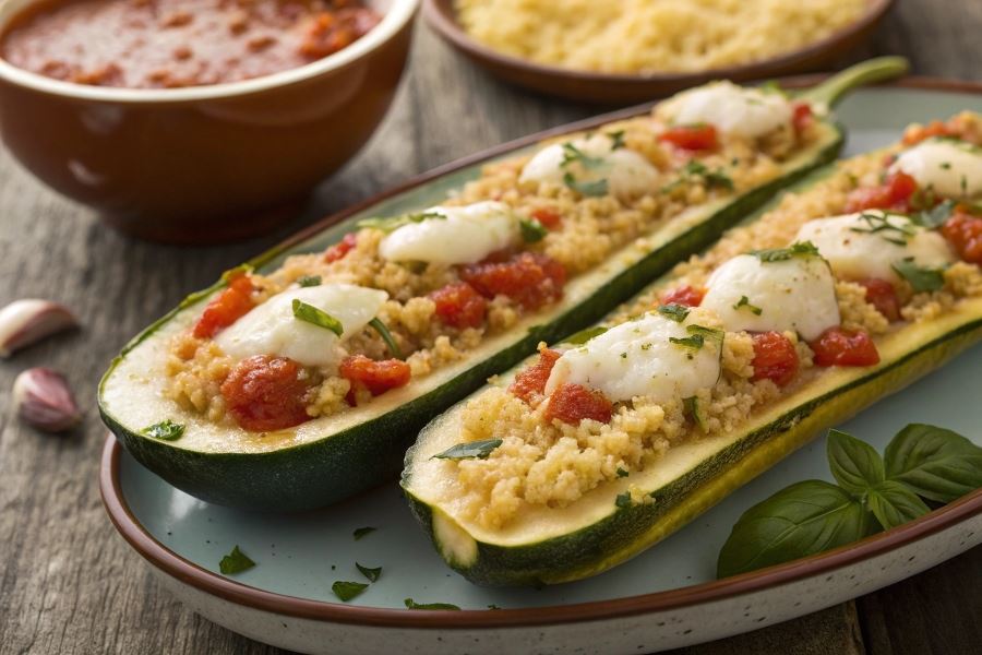 Cukinia faszerowana kuskusem