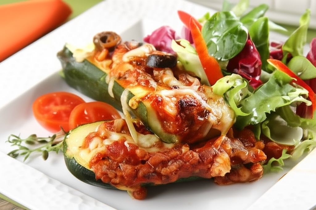 Cukinia faszerowana mięsem mielonym