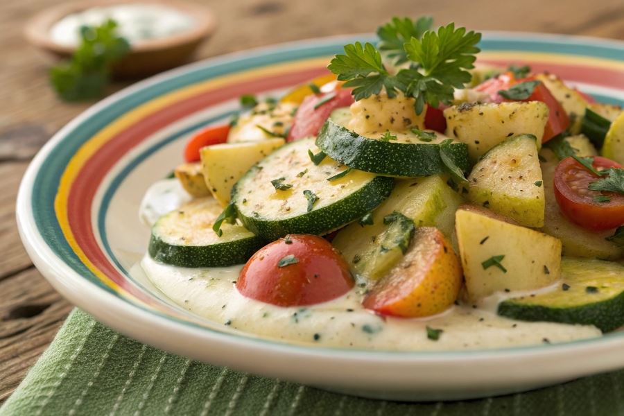 Cukinia z jabłkami pachnąca pietruszką