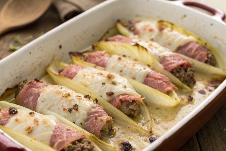 Cykoria zapiekana z mięsem