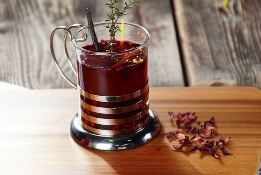 Czarna herbata z kwiatem hibiskusa i wanilią