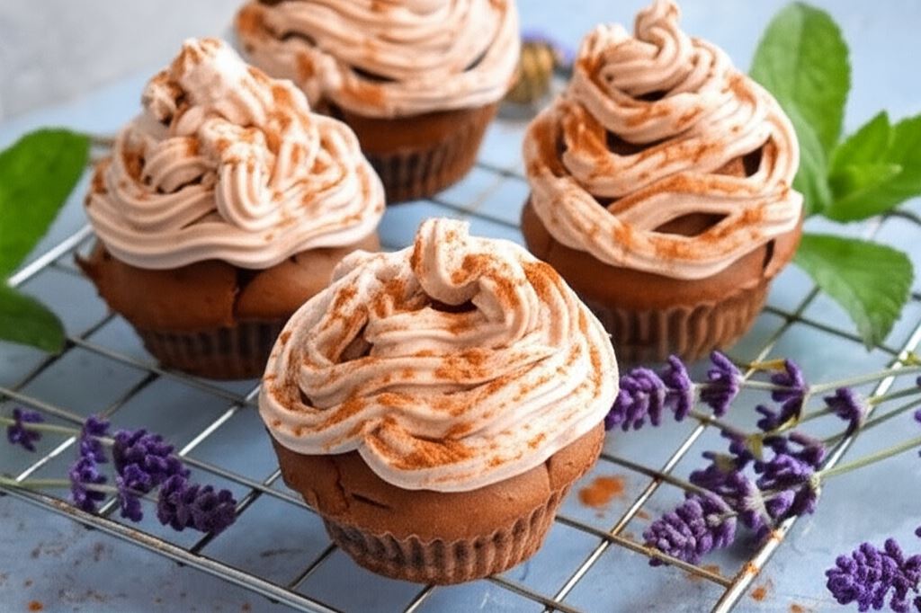 Czekoladowe babeczki z cynamonową posypką