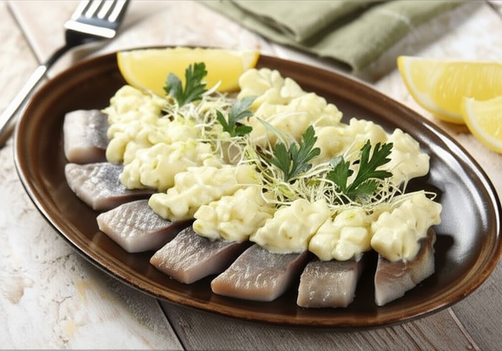 Delikatne śledzie pod pierzynką z majonezu