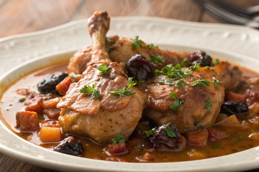 Delikatny królik duszony w piwie