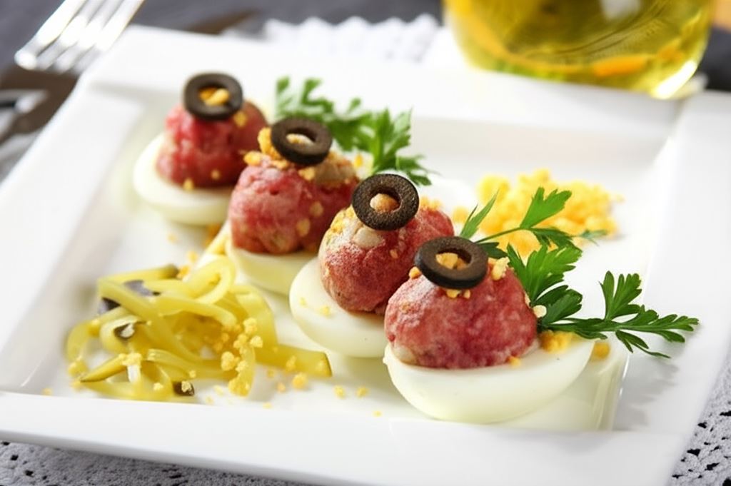 Delikatny tatar w jajach