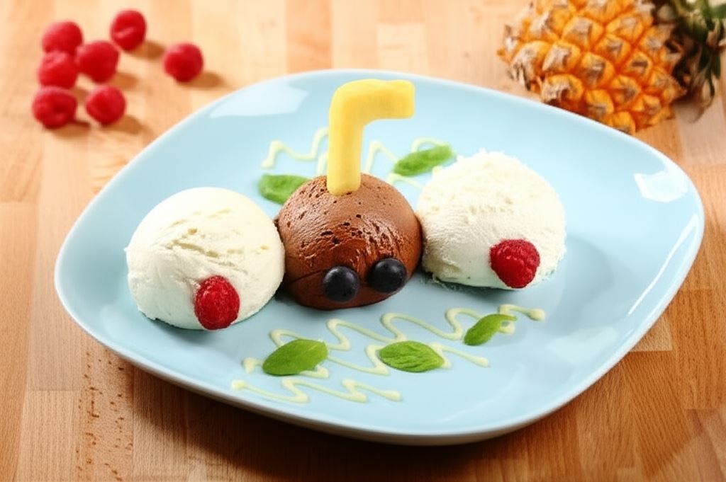 Deser dla dzieci 'Łódź podwodna'