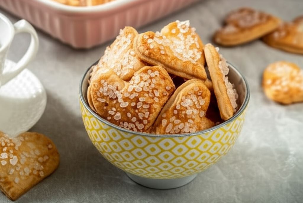 Domowe ciastka francuskie z cukrem