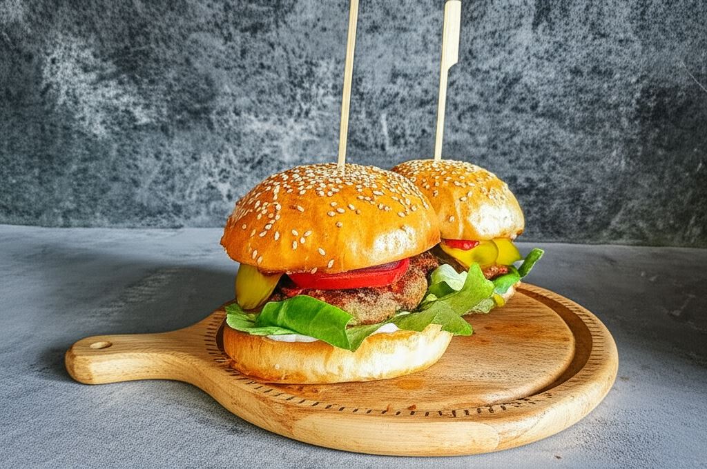 Domowy burger wołowy