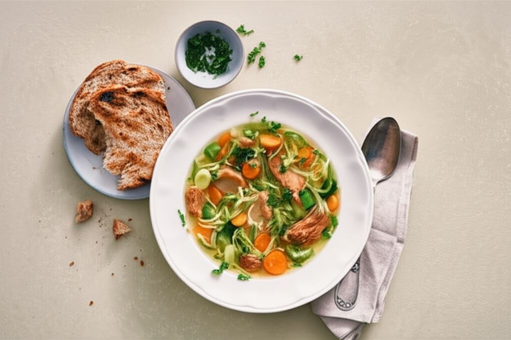 Domowy wegański rosół