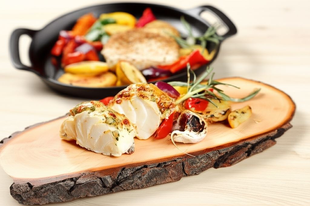 Dorsz z piekarnika z warzywami