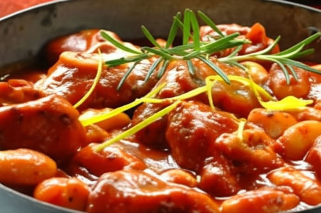 Duszona jagnięcina z fasolką