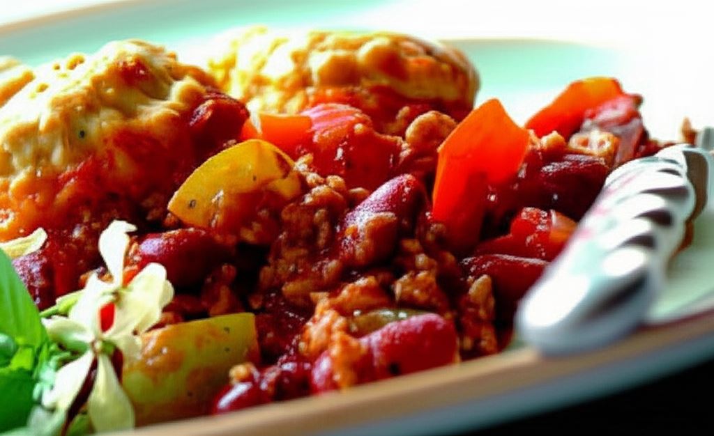 Duszona wołowina z papryką i fasolką