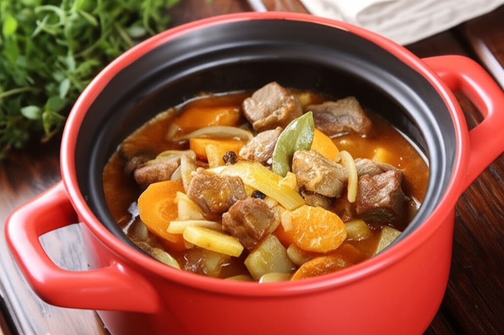 Duszona wołowina z warzywami