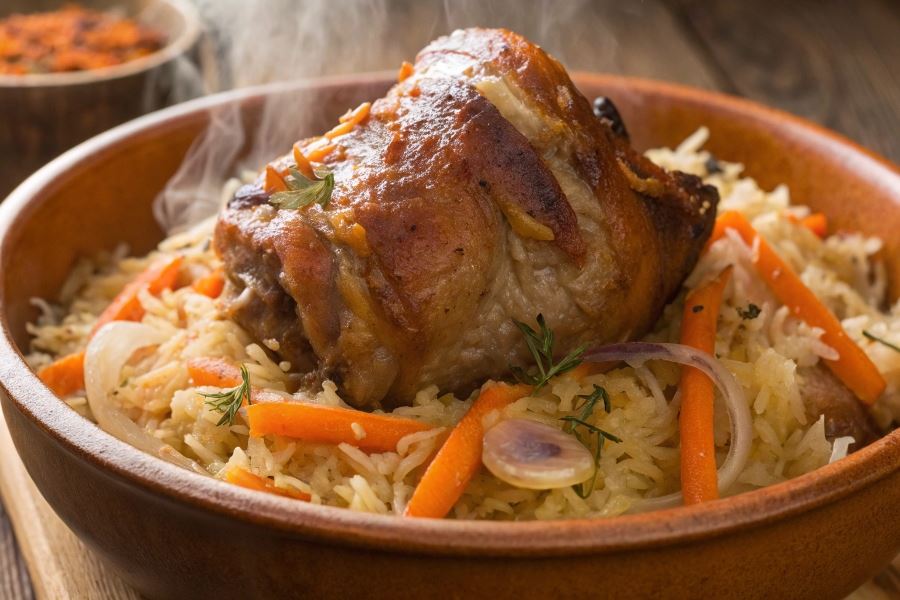 Duszone golonki w kapuście kiszonej