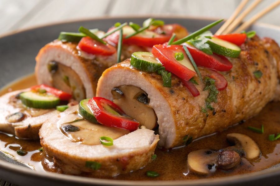 Duszone roladki schabowe