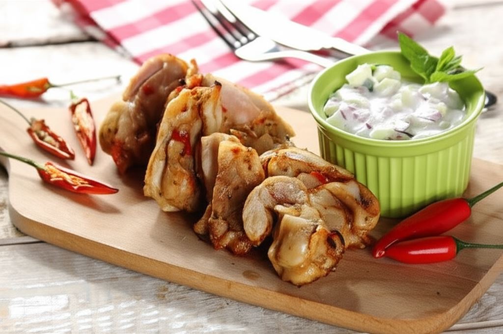 Extra pikantne udka z grilla z ogórkową salsą