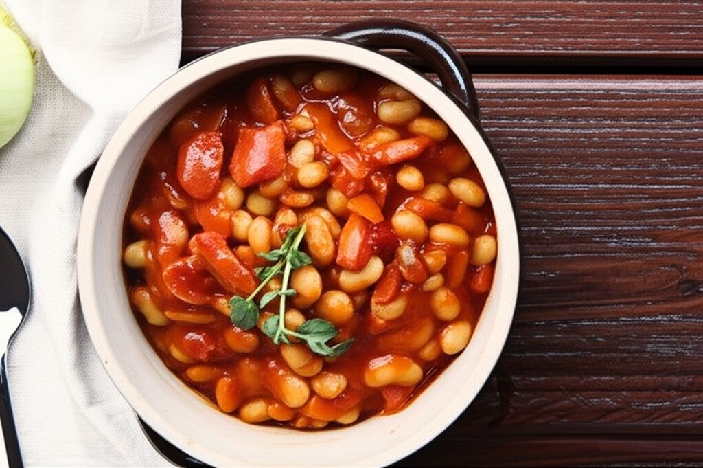 Fasolka po bretońsku z kiełbasą